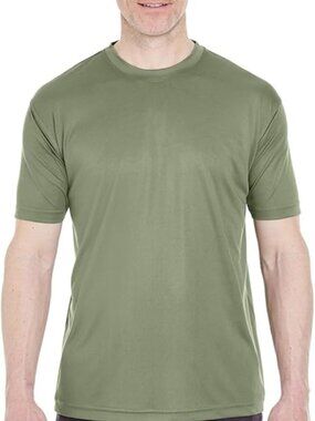 Ultraclub Men’s Military Green Performance T-Shirt NEW